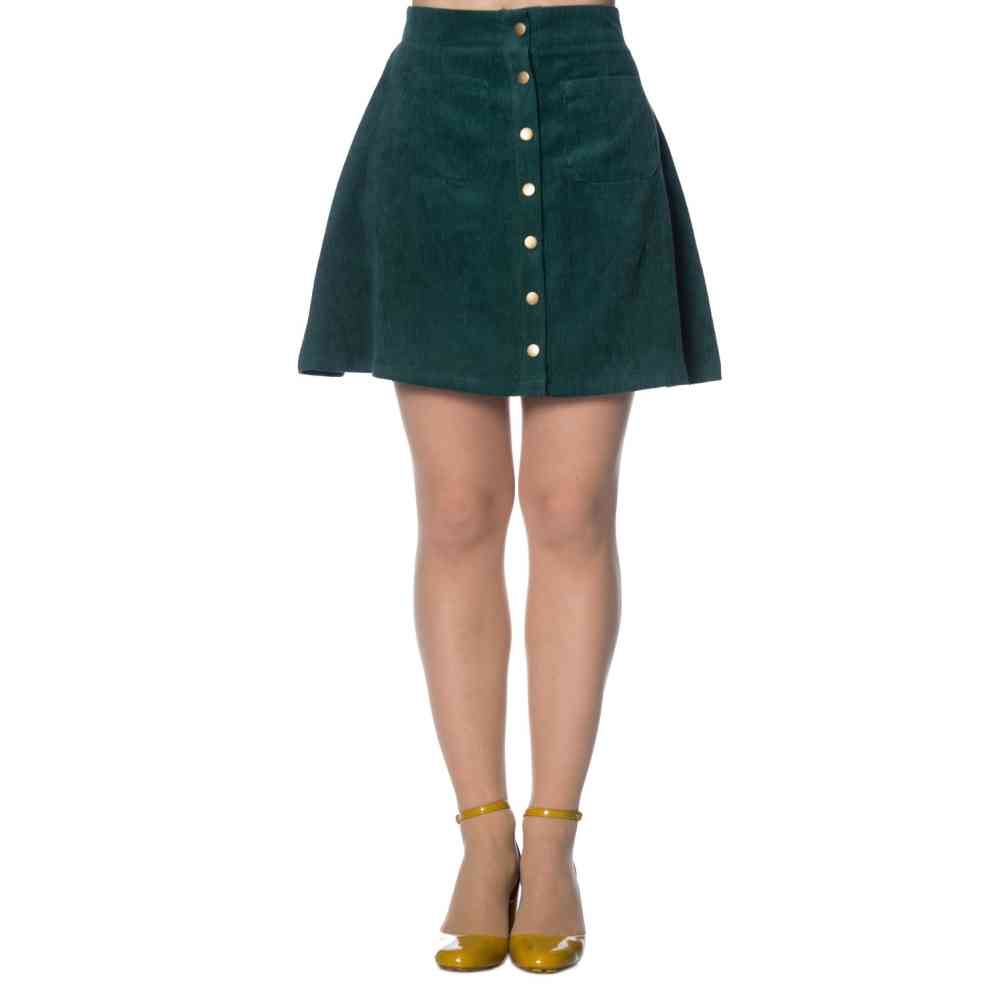 Dancing Days - ERICA CORD Mini skirt - Green